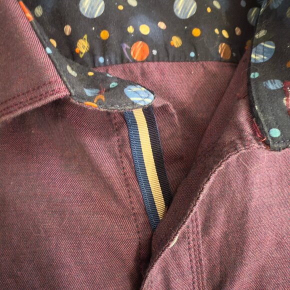 Bugatchi Plum Solid Brushed Twill Classic Fit - Picture 10 of 12